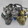 Wholesale -Skull Skeleton Airsoft Game Hunting Biker Ski Half Face Protect Gear Mask Guard#G681