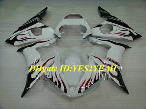 Motorcycle Fairing kit for YAMAHA YZFR6 03 04 05 YZF R6 2003 2004 2005 YZF600 ABS Red flames black Fairings set+Gifts YN07