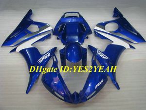 Kit de Carenagem de Motocicleta para YAMAHA YZFR6 03 04 05 YZF R6 2003 2004 2005 YZF600 ABS Azul branco Carimbos + Presentes YN18