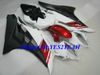 Anpassad insprutning Mote Fairing Kit för Yamaha YZFR6 06 07 YZF R6 2006 2007 YZF600 Red White Black Fairings Set + Presenter YQ04