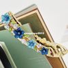 New Hot sale fashion korean style flower banana clip hair combs accessories women rhinestone crystal hair jewelry
