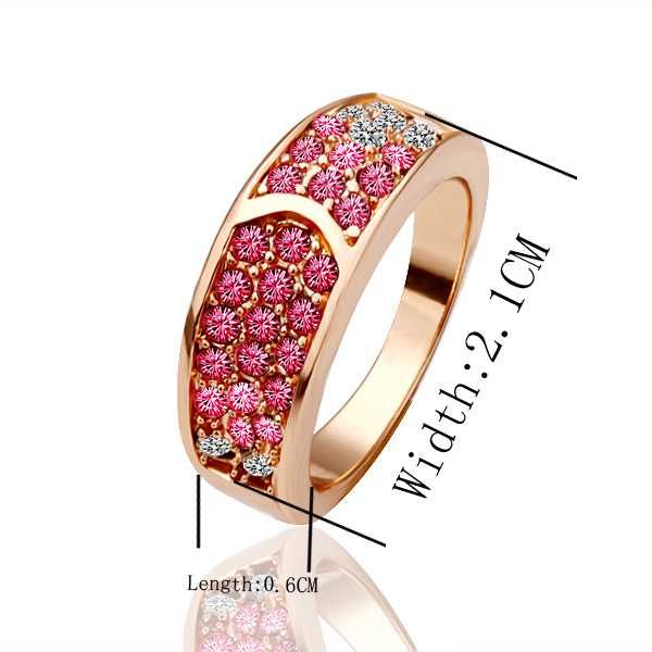 Free shipping 18K New Arrival gold plated ring fashion jewelry ring nickel free stainless steel rhinestone crystal ring 1Piece LP025-image-176437123