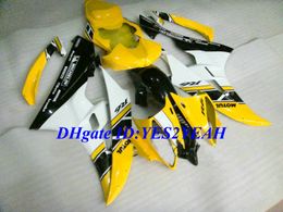 Hi-Grade Injection Mould Fairing kit for YAMAHA YZFR6 06 07 YZF R6 2006 2007 YZF600 ABS Yellow white black Fairings set+Gifts YQ10