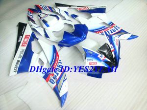 Hochwertiges Spritzguss-Verkleidungsset für Yamaha YZFR6 06 07 YZF R6 2006 2007 YZF600 ABS-Kunststoff weiß blau Verkleidungsset + Geschenke YQ11