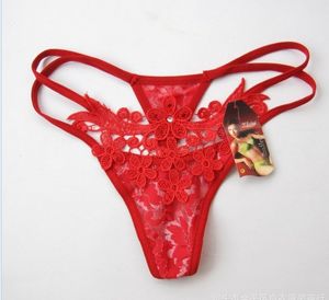 Kvinnors sexiga spets g-sträng thongs trosor knickers underkläder låg midja underkläder trosor knickers byxor t-back simning stammar