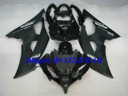 Spritzguss-Verkleidungsset für Yamaha YZFR6 08 09 10 15 YZF R6 2008 2009 2015 YZF600 mattglänzend schwarz Verkleidungsset + Geschenke YG03