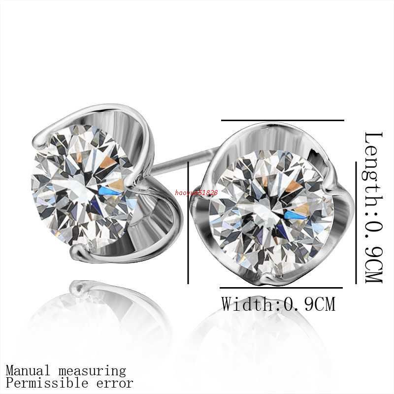 Free Shipping 18K Cheap New Gold Plated Jewelry Earring Fine Fashion Nickel Free Tin Alloy Rhinestone Crystal Stud Earrings 20Piece RG292-image-176444565