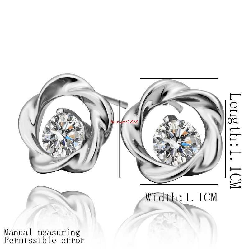 Free Shipping 18K Cheap New Gold Plated Jewelry Earring Fine Fashion Nickel Free Tin Alloy Rhinestone Crystal Stud Earrings 20Piece RG287-image-176444674