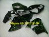 Hochwertiges Motorrad-Verkleidungsset für KAWASAKI Ninja ZX9R 00 01 ZX 9R 2000 2001, ABS, grüne Flammen, schwarzes Verkleidungsset + Geschenke KK08