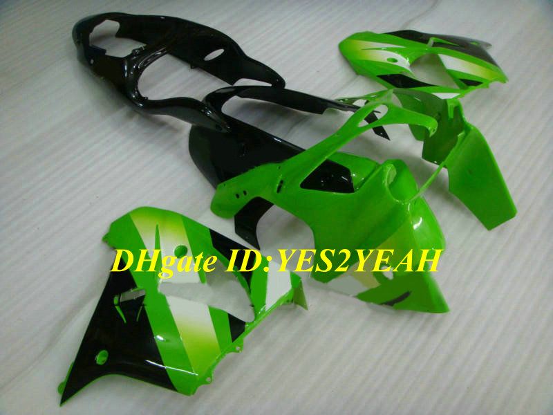 Top-rated Motorcycle Fairing kit for KAWASAKI Ninja ZX9R 00 01 ZX 9R 2000 2001 ABS Green black Fairings set+Gifts KK10