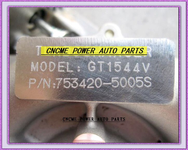 최고의 TURBO GT1544V 753420-5005S 753420-0005 753420 터보 차져 CITROEN C4 C5 / FORD C-Max 포커스 / PEUGEOT 307 407 / S40 V50 DV4T DV6T 1.6L Hdi