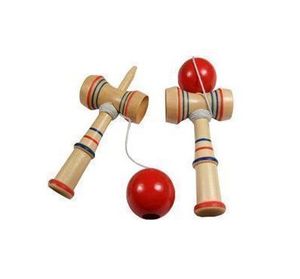 Partihandel - Gratis frakt Rolig japansk traditionell träspel Toy Kendama Ball Education Gift New