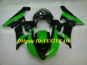 Пользовательские мотоцикл обтекатель комплект для KAWASAKI ниндзя ZX6R 636 05 06 ZX 6R 2005 2006 ABS зеленый блеск черный обтекатели комплект + подарки SP18