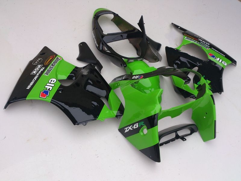 دراجة نارية معرض لكاواساكي ZX-6R 636 00-02 ZX6R ZX636 Ninja Fairings Kit مع الزجاج الأمامي