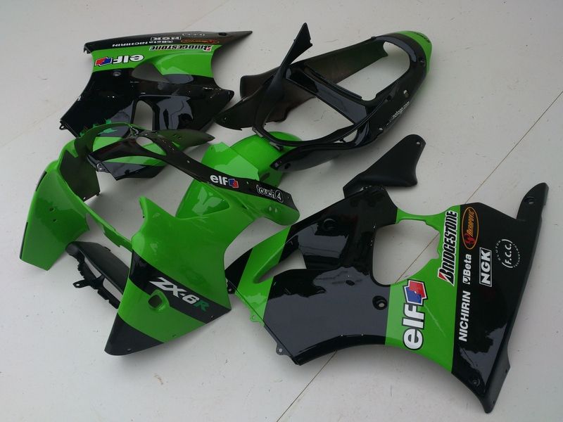 Motorcycle Kuip voor Kawasaki ZX-6R 636 00-02 ZX6R ZX636 Ninja FAIRINGS KIT met Voorruit