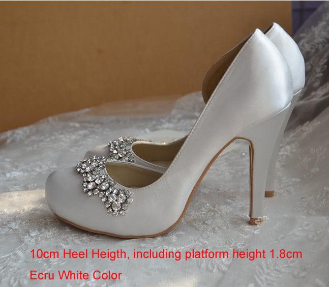 ivory satin wedding shoes