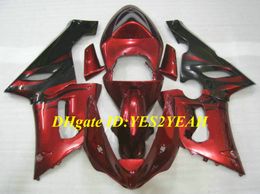 Injection Mould Fairing kit for KAWASAKI Ninja ZX6R 636 05 06 ZX 6R 2005 2006 ABS Hot red black Fairings set+Gifts SP09