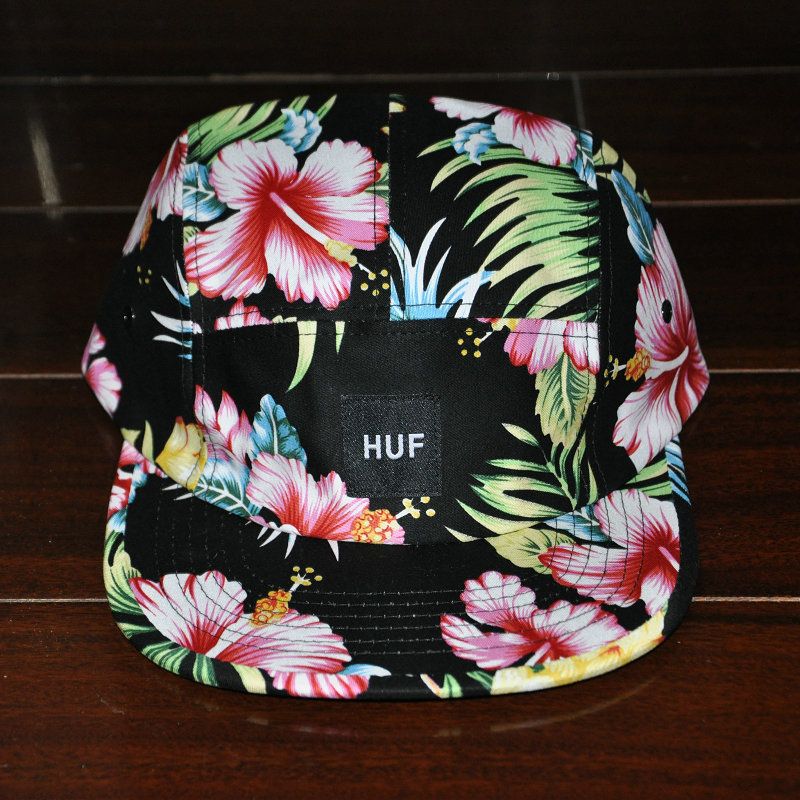 HUF Cap Flower Hawaii Volley Camp Hat 5 Panel From Theresalee, 15.54