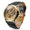 Water Proof Classic Men039s Black Leather Gold Dial Skeleton Automatic Mechanical Sport Auto Wrist Watch Water Resistant Dress 4842848