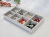 Ice Velvet 3pcslot 8 Grids Jewelry Organizer Tray Rose Red Black Grey Brown Velvet Jewelry Display Gift Box84545788020697