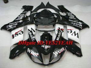 Custom Motorcycle Fouring Kit dla Kawasaki Ninja ZX6R 636 07 08 ZX 6R 2007 2008 ABS West White Black Fairings Set + Gifts KB04