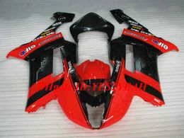 Motorcycle Fairing kit for KAWASAKI Ninja ZX6R 636 07 08 ZX 6R 2007 2008 ABS Hot Red gloss black Fairings set+Gifts KB07