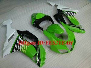 Hochwertiges Motorrad-Verkleidungsset für KAWASAKI Ninja ZX6R 636 07 08 ZX 6R 2007 2008 ABS Grün Weiß Schwarz Verkleidungsset + Geschenke KB14