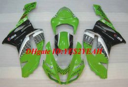 Top-rated Motorcycle Fairing kit for KAWASAKI Ninja ZX6R 636 07 08 ZX 6R 2007 2008 ABS Green black Fairings set+Gifts KB17