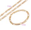 183S18k Gold Plated Men Necklace and Bracelet Set 60055 mm and 19055 mm3816746