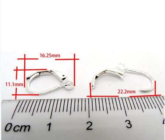 Sprzedaj 16x11mm 300pllot Silver Plated Ear Crut Hooks Nickel Biżuteria Instalacje Komponenty DIY7202787