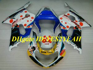 Motorcycle Fairing kit for SUZUKI GSXR600 750 K1 01 02 03 GSXR600 GSXR750 2001 2002 2003 Cool white blue Fairings set+Gifts SM15