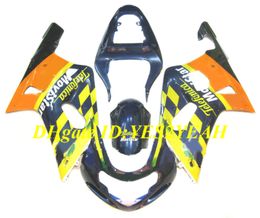 Motorcycle Fairing kit for SUZUKI GSXR600 750 K1 01 02 03 GSXR600 GSXR750 2001 2002 2003 Blue orange yellow Fairings set+Gifts SM16
