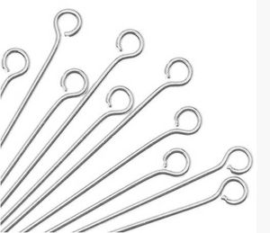 1000pcs/lot Silver Plated Head/Eye/Ball Pins 50x0.5mm Needles Jewelry Findings & Components