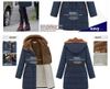 5 sizes 2 colors popular winter new style women coat Euro-American street fashion fur coat thicken ladys' wear quilted long wadded jacket