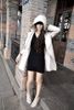 2017 Winter Hooded Coat Fashion Women Hoodies Coats Slim Ladies Outwear Expansion Collar Coat Windbreaker Long Coat Christmas Gift DZ13