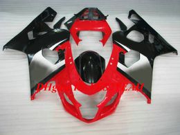 Custom Motorcycle Fairing kit for SUZUKI GSXR600 750 K4 04 05 GSXR600 GSXR750 2004 2005 ABS Red black Fairings set+Gifts SG01