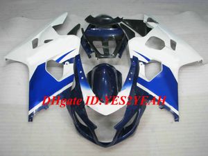 Пользовательские мотоцикл обтекатель комплект для SUZUKI GSXR600 750 K4 04 05 GSXR600 GSXR750 2004 2005 ABS белый синий обтекатели набор+подарки SG03