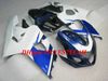 Kit de carénage de moto personnalisé pour SUZUKI GSXR600 750 K4 04 05 GSXR600 GSXR750 2004 2005, ensemble de carénages ABS blanc bleu + cadeaux SG03