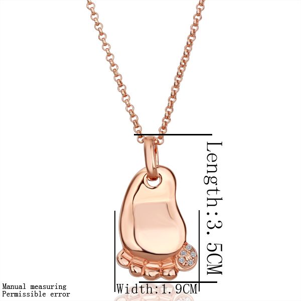 Free shipping 18K Necklace gold plated jewelry necklace fine foot rhinestone crystal New arrival cheap free pendant necklace 072-image-176644304