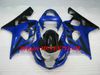 Kit de carénage de moto personnalisé pour SUZUKI GSXR600 750 K4 04 05 GSXR600 GSXR750 2004 2005, ensemble de carénages ABS bleu noir + cadeaux SG07