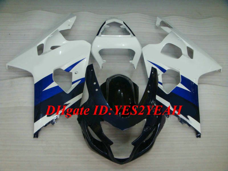 Kit carenatura moto Hi-Grade per SUZUKI GSXR600 750 K4 04 05 GSXR600 GSXR750 2004 2005 Set carenature ABS bianco blu + Regali SG11