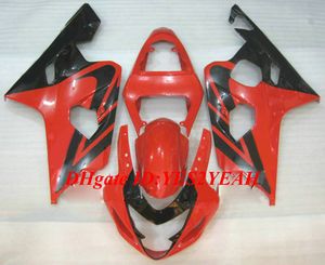 Hochwertiges Motorrad-Verkleidungsset für Suzuki GSXR600 750 K4 04 05 GSXR600 GSXR750 2004 2005, ABS, rot, schwarz, Verkleidungsset + Geschenke SG23