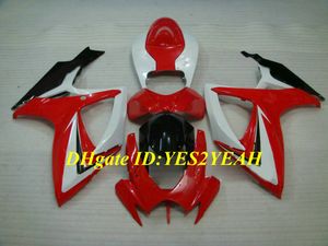 SUZUKI GSXR600 için En Popüler Motosiklet Kazan Seti 750 K6 06 07 GSXR600 GSXR750 2006 2007 ABS Sıcak Kırmızı Beyaz Pirzola Set + Hediyeler SB22