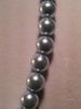 Neue feine Pearl-Schmucksache hübsch! Natürlicher großer eleganter himmel grauer südmeer 9-10mm Perlenkette 18inches 14k