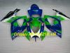 Motorcykel Fairing Body Kit för Suzuki GSXR600 750 2006 2007 Kroppsarbete GSXR 600 GSXR750 K6 06 07 Gröna Blå Fairings Set SK31