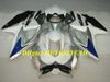 طقم طقم الحقن للجسم لـ SUZUKI GSXR600 750 K8 08 09 هيكل السيارة GSXR 600 GSXR750 2008 2009 طقم مجوهرات بلون أبيض فضي + هدايا SE05