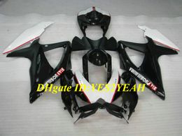 Injection mold Fairing body kit for SUZUKI GSXR600 750 K8 08 09 GSXR 600 GSXR750 2008 2009 white black Fairings set+Gifts SE06