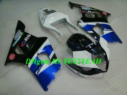 Hi-Quality Injection Mould Fairing kit for SUZUKI GSXR1000 K3 03 04 GSXR 1000 2003 2004 ABS blue white black Fairings set+Gifts SD18