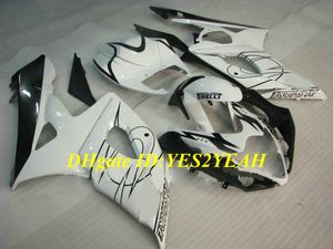 SUZUKI GSXR1000 K5 05 06 Için HI-Sınıf Enjeksiyon Kalıp Kiti 05 06 GSXR 1000 2005 2006 ABS Beyaz Siyah Periler Set + Hediyeler SE09