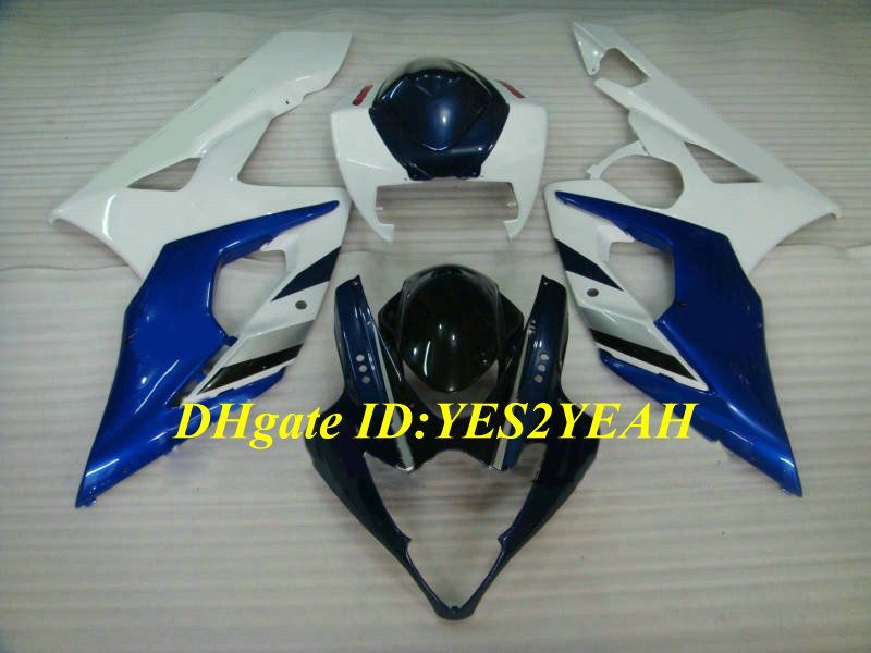 Hi-Grade Injection Mold Fairing kit for SUZUKI GSXR1000 K5 05 06 GSXR 1000 2005 ABS white blue Fairings set+Gifts SE16
